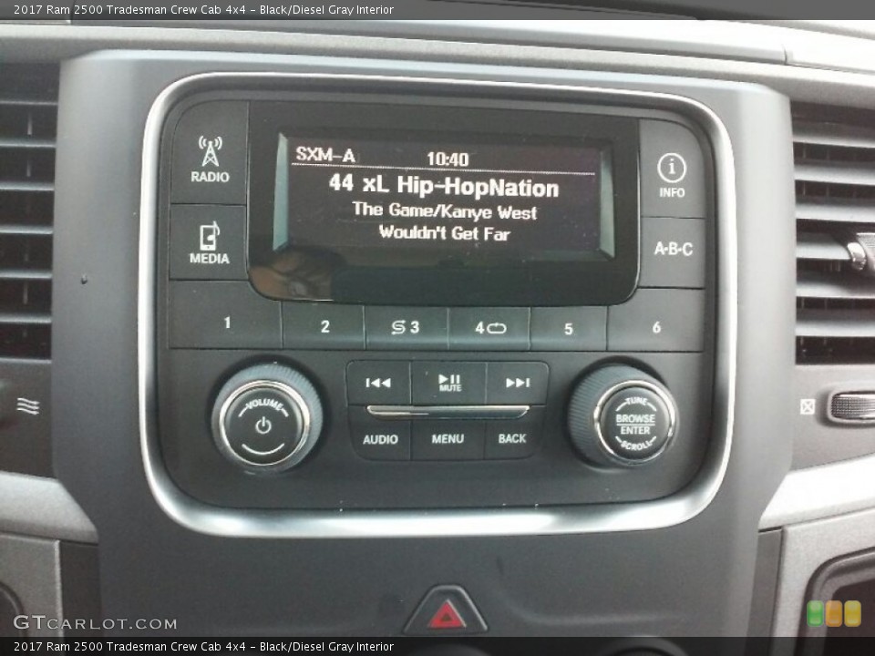 Black/Diesel Gray Interior Controls for the 2017 Ram 2500 Tradesman Crew Cab 4x4 #115752307
