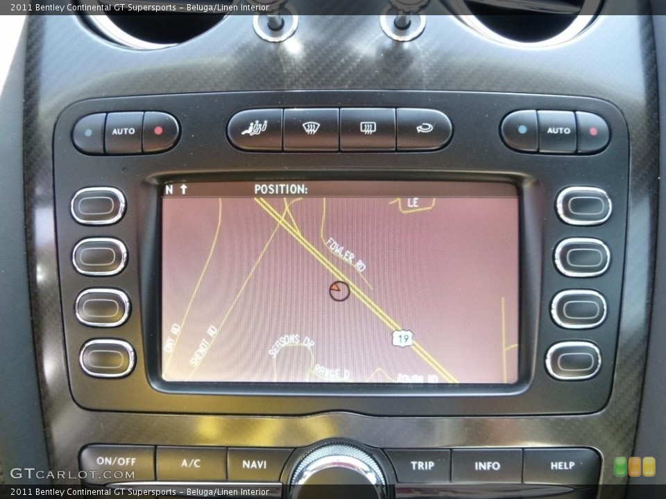 Beluga/Linen Interior Navigation for the 2011 Bentley Continental GT Supersports #115753642