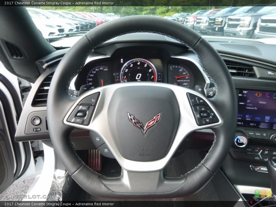 Adrenaline Red Interior Steering Wheel for the 2017 Chevrolet Corvette Stingray Coupe #115756048