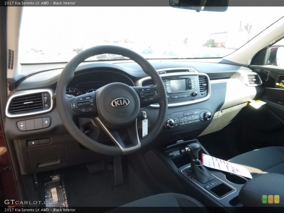 Black Interior Dashboard for the 2017 Kia Sorento LX AWD #115762076