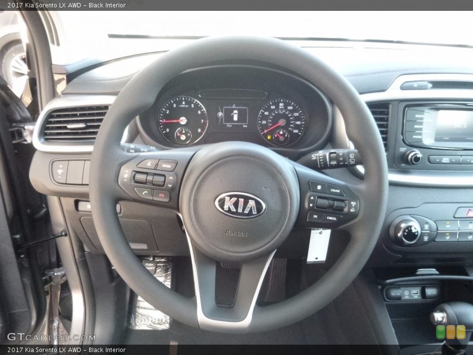 Black Interior Steering Wheel for the 2017 Kia Sorento LX AWD #115763048
