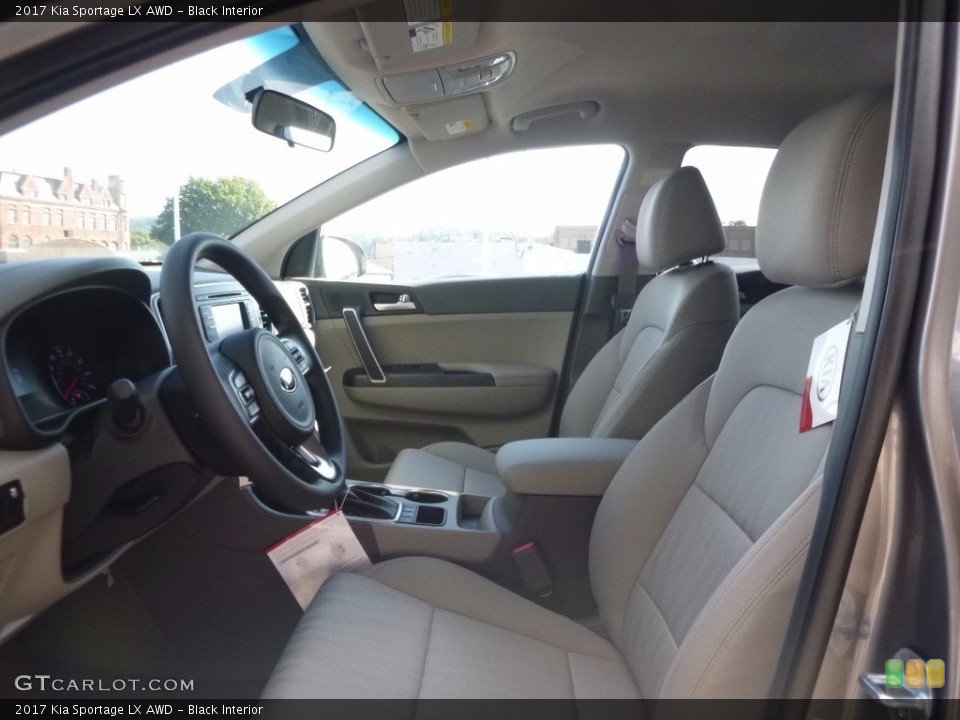 Black Interior Front Seat for the 2017 Kia Sportage LX AWD #115764311