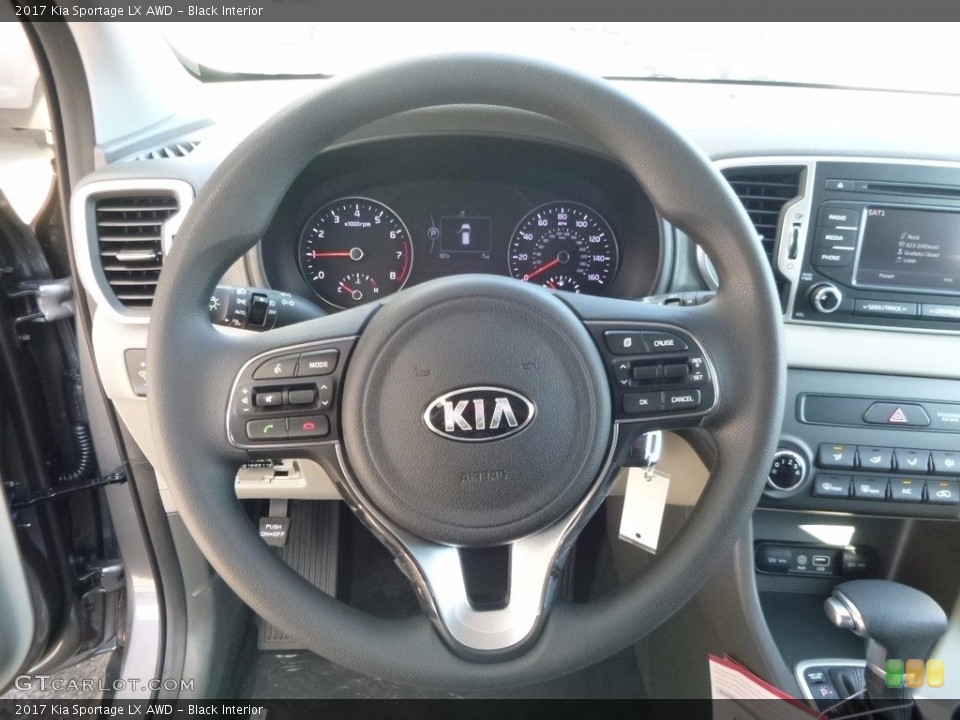 Black Interior Steering Wheel for the 2017 Kia Sportage LX AWD #115764437