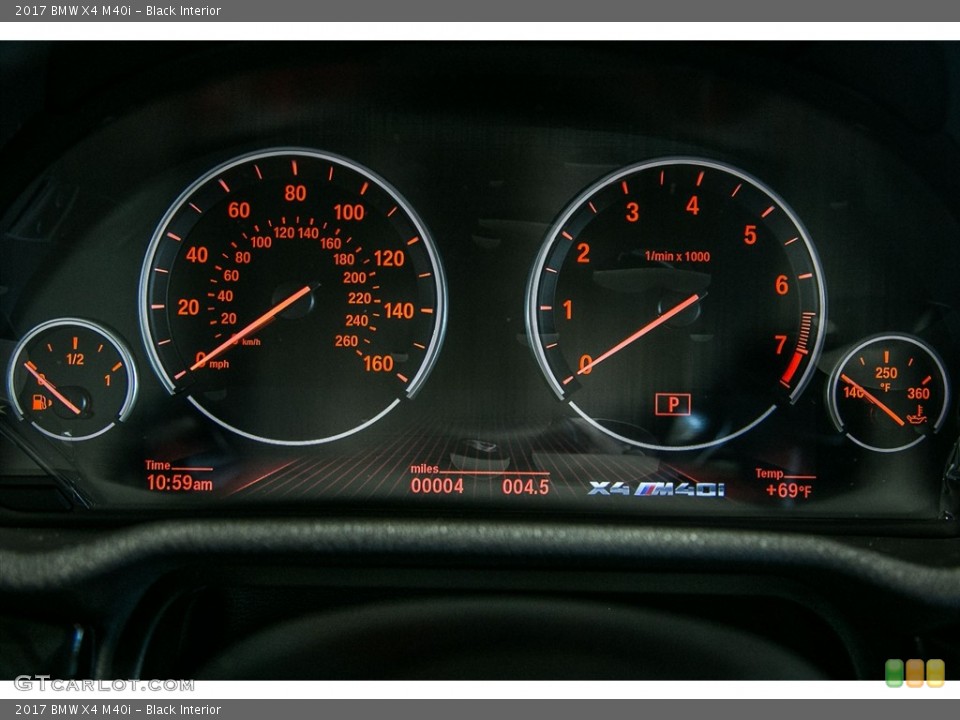 Black Interior Gauges for the 2017 BMW X4 M40i #115765367