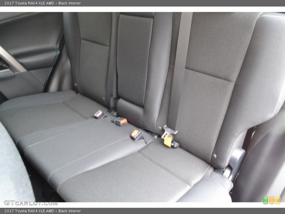 Black Interior Rear Seat for the 2017 Toyota RAV4 XLE AWD #115765776