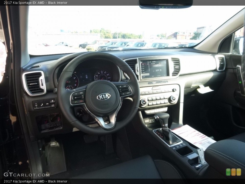 Black Interior Dashboard for the 2017 Kia Sportage EX AWD #115767125