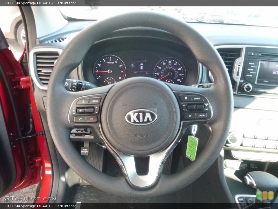 Black Interior Steering Wheel for the 2017 Kia Sportage LX AWD #115767671