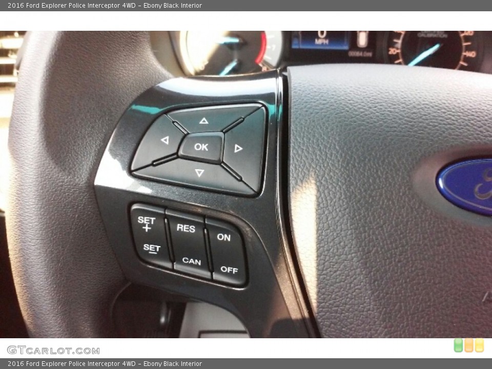 Ebony Black Interior Controls for the 2016 Ford Explorer Police Interceptor 4WD #115774040