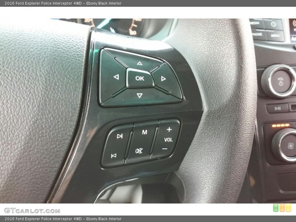 Ebony Black Interior Controls for the 2016 Ford Explorer Police Interceptor 4WD #115774058