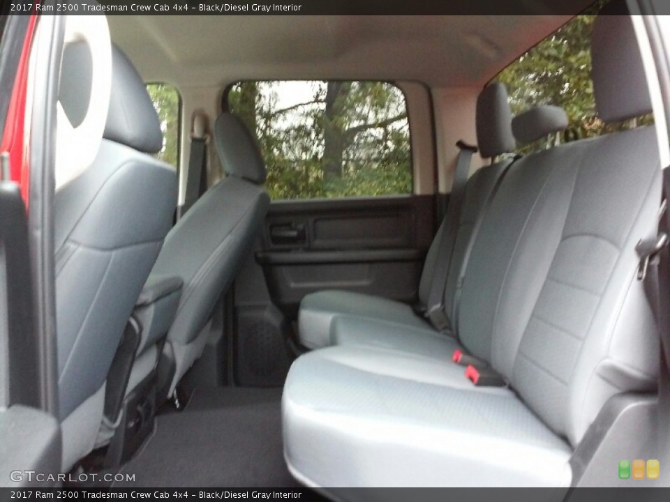 Black/Diesel Gray Interior Rear Seat for the 2017 Ram 2500 Tradesman Crew Cab 4x4 #115777607