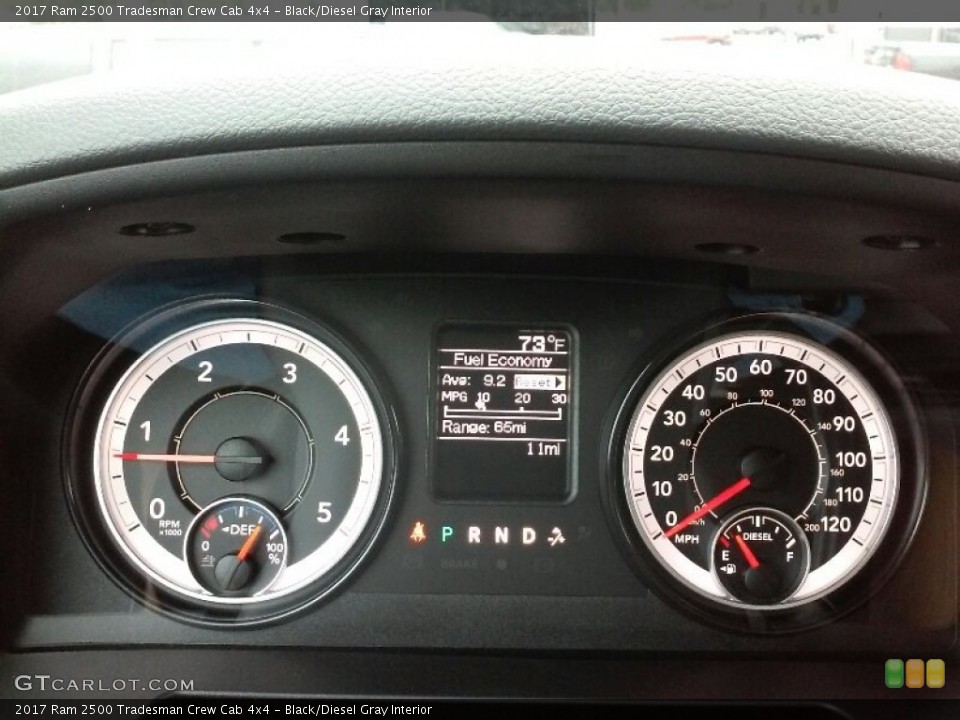 Black/Diesel Gray Interior Gauges for the 2017 Ram 2500 Tradesman Crew Cab 4x4 #115777706