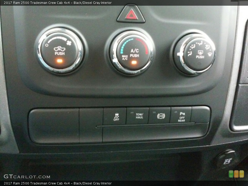 Black/Diesel Gray Interior Controls for the 2017 Ram 2500 Tradesman Crew Cab 4x4 #115777736