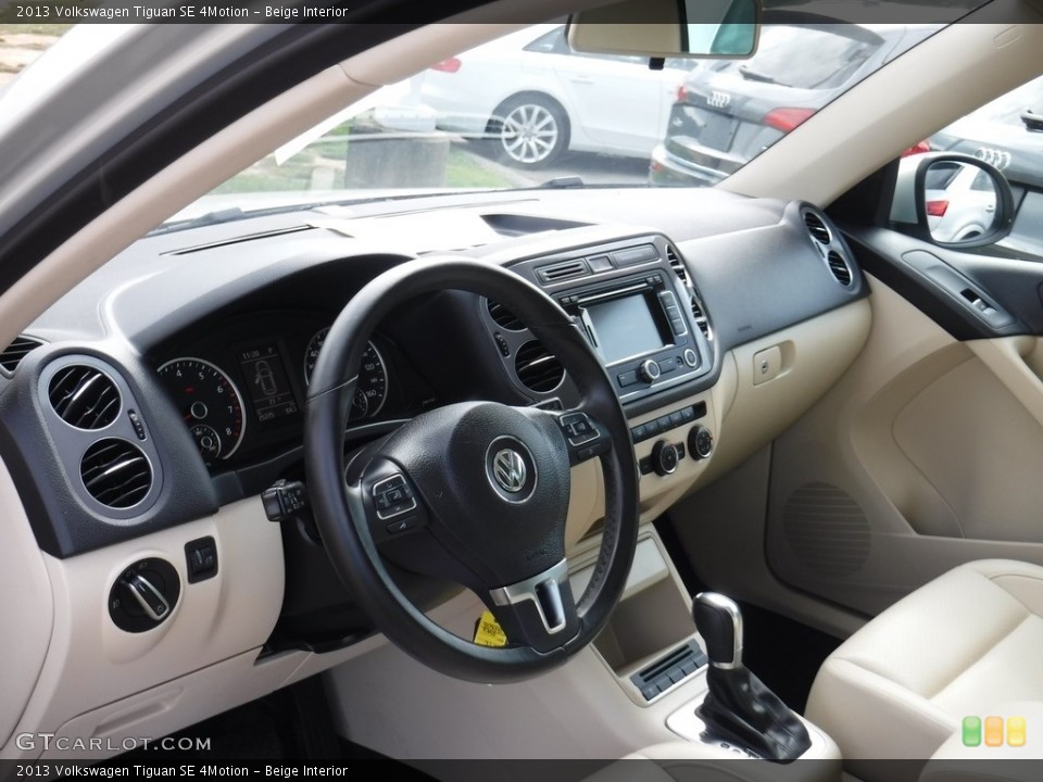 Beige Interior Dashboard for the 2013 Volkswagen Tiguan SE 4Motion #115783213