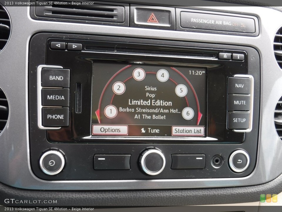 Beige Interior Controls for the 2013 Volkswagen Tiguan SE 4Motion #115783280
