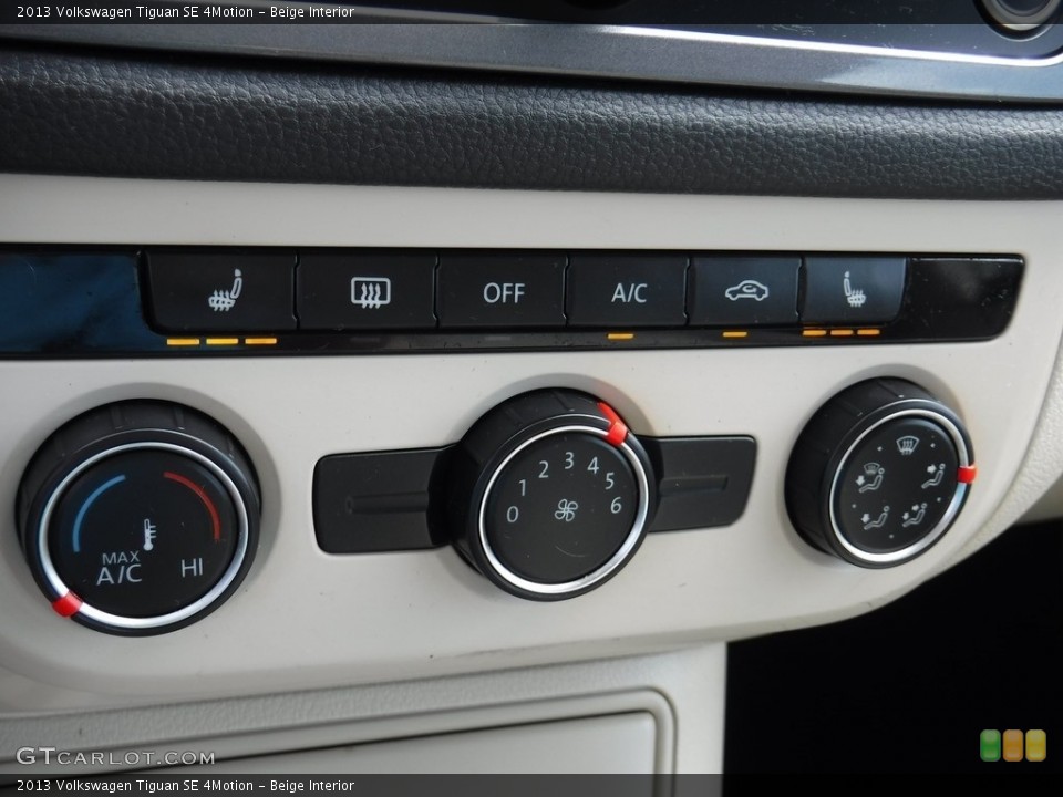 Beige Interior Controls for the 2013 Volkswagen Tiguan SE 4Motion #115783301