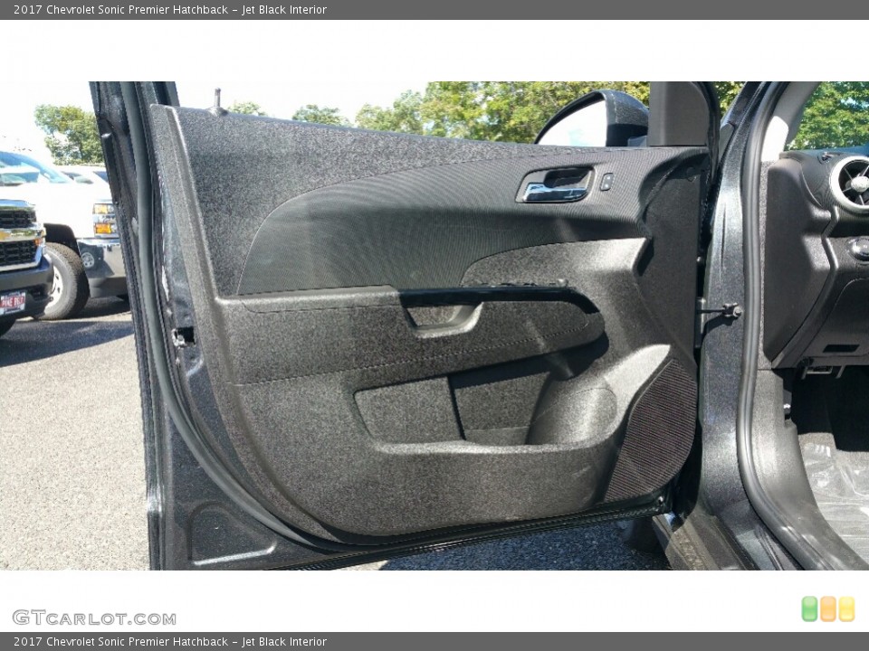 Jet Black Interior Door Panel for the 2017 Chevrolet Sonic Premier Hatchback #115789202