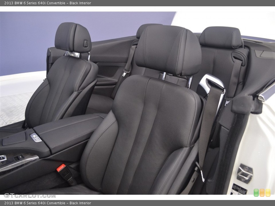 Black Interior Front Seat for the 2013 BMW 6 Series 640i Convertible #115791386