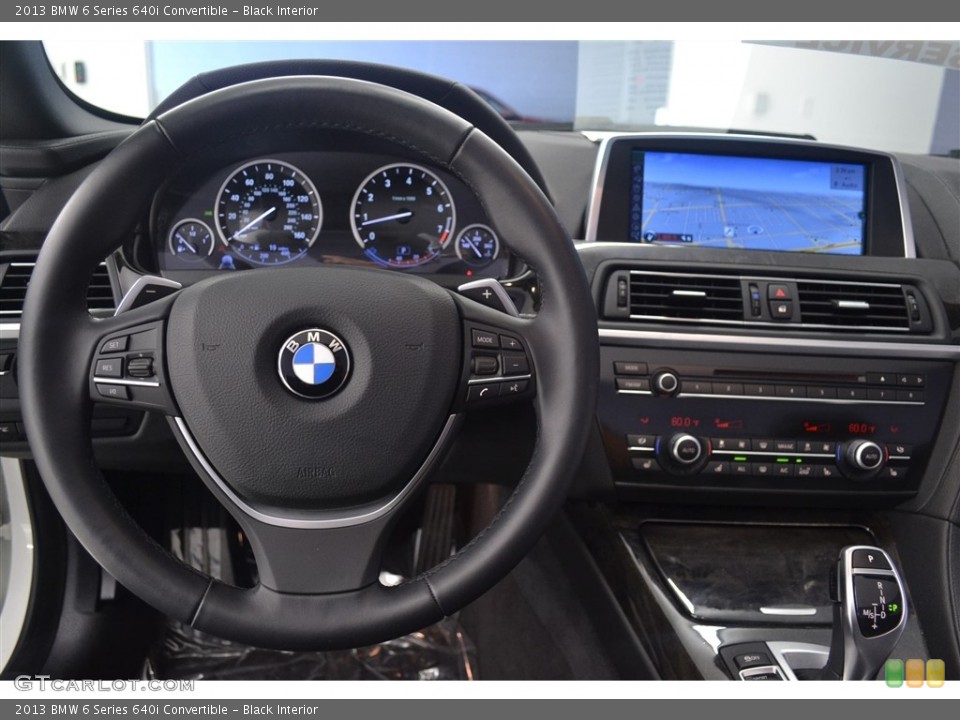 Black Interior Steering Wheel for the 2013 BMW 6 Series 640i Convertible #115791786
