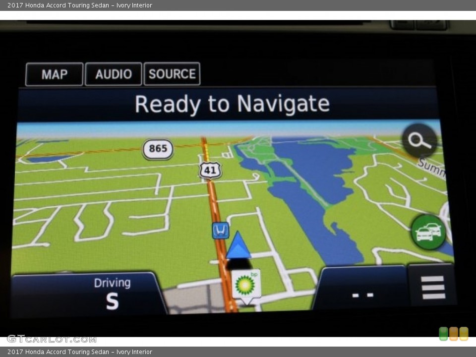 Ivory Interior Navigation for the 2017 Honda Accord Touring Sedan #115795620