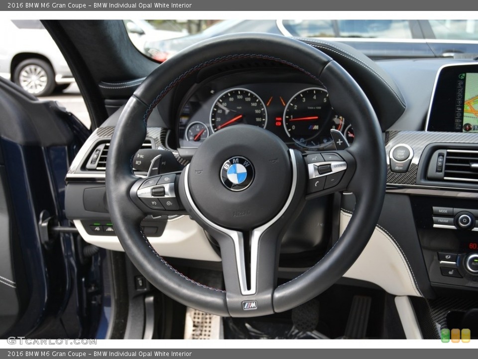 BMW Individual Opal White Interior Steering Wheel for the 2016 BMW M6 Gran Coupe #115798938