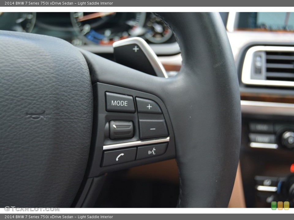 Light Saddle Interior Steering Wheel for the 2014 BMW 7 Series 750i xDrive Sedan #115801146