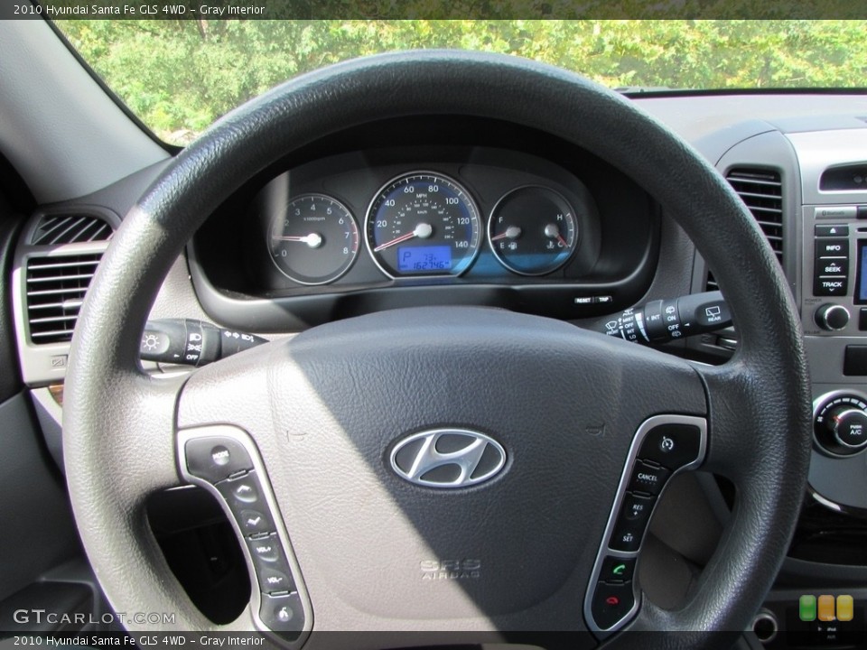 Gray Interior Steering Wheel for the 2010 Hyundai Santa Fe GLS 4WD #115802499