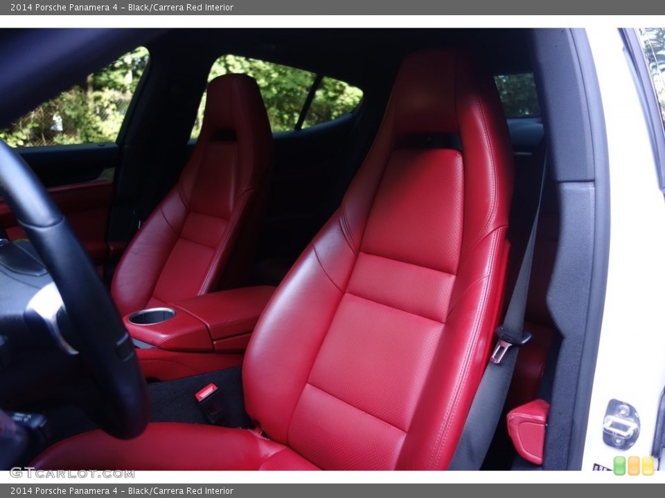Black/Carrera Red Interior Front Seat for the 2014 Porsche Panamera 4 #115803052