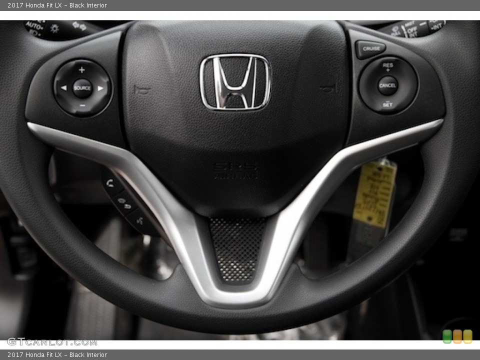 Black Interior Steering Wheel for the 2017 Honda Fit LX #115806523
