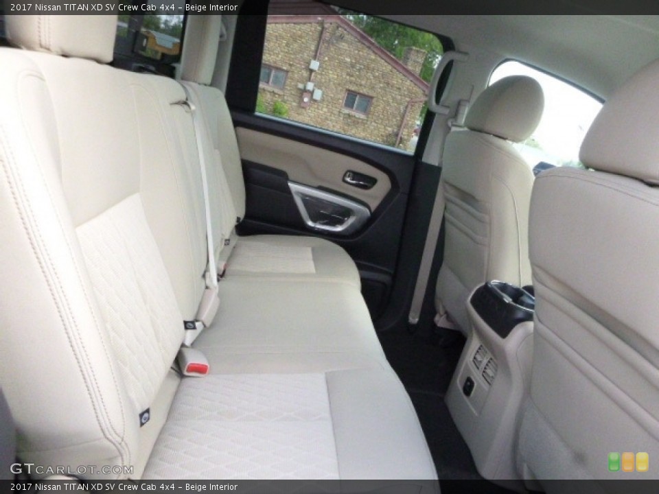Beige Interior Rear Seat for the 2017 Nissan TITAN XD SV Crew Cab 4x4 #115809487