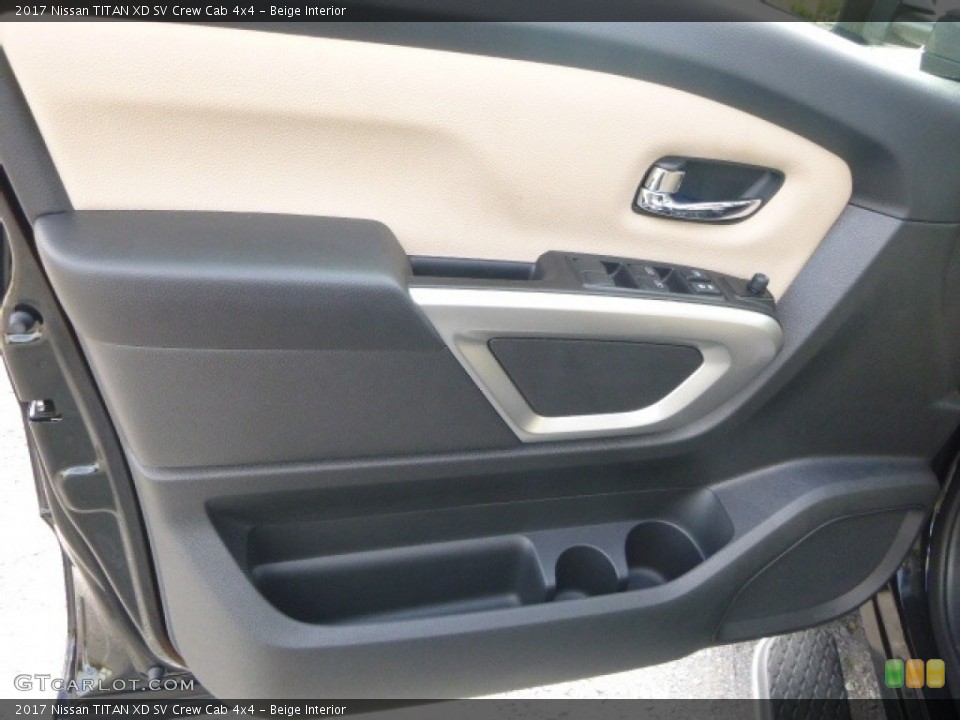 Beige Interior Door Panel for the 2017 Nissan TITAN XD SV Crew Cab 4x4 #115809712