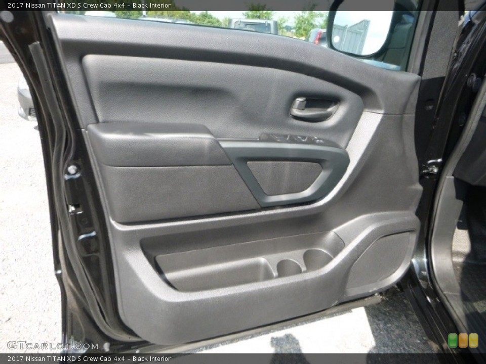 Black Interior Door Panel for the 2017 Nissan TITAN XD S Crew Cab 4x4 #115810267