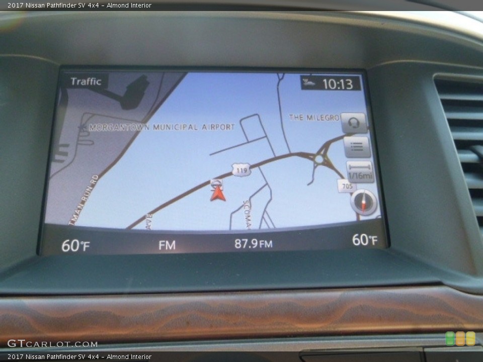 Almond Interior Navigation for the 2017 Nissan Pathfinder SV 4x4 #115810819