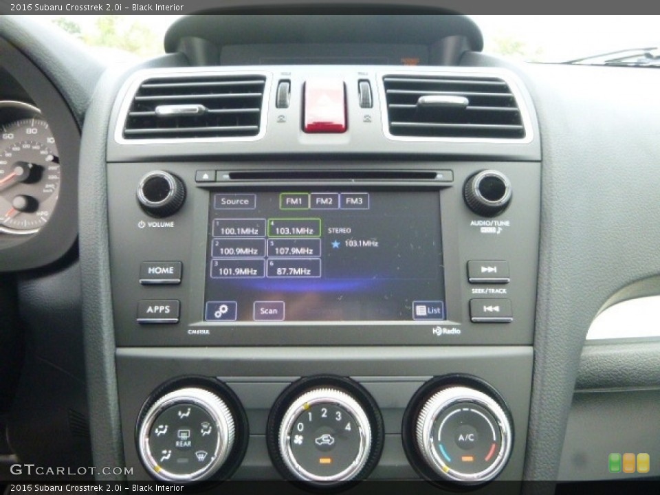Black Interior Controls for the 2016 Subaru Crosstrek 2.0i #115812727