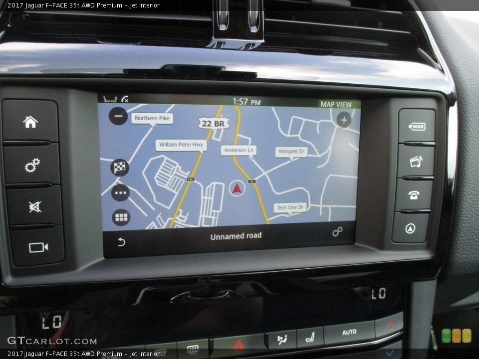 Jet Interior Navigation for the 2017 Jaguar F-PACE 35t AWD Premium #115819089