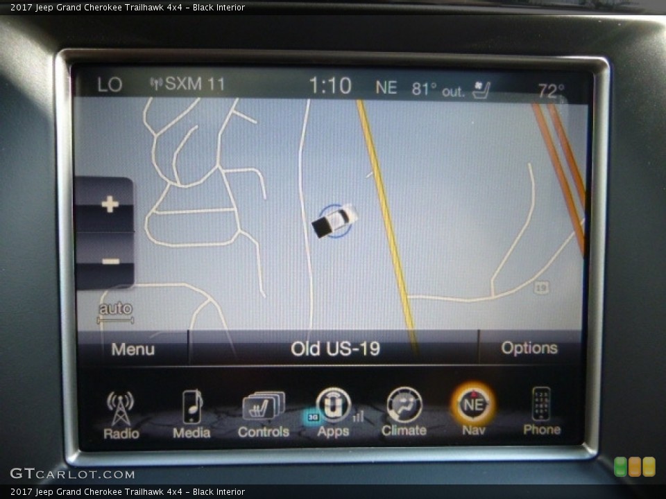 Black Interior Navigation for the 2017 Jeep Grand Cherokee Trailhawk 4x4 #115827402