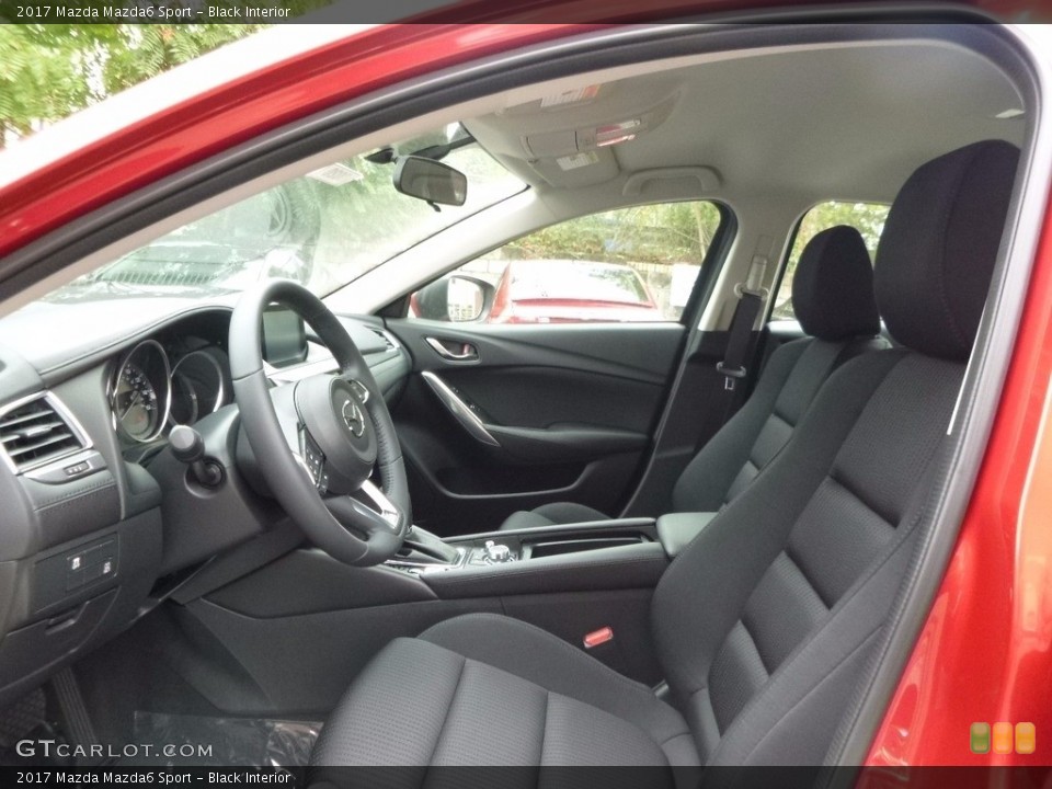 Black Interior Front Seat for the 2017 Mazda Mazda6 Sport #115830288