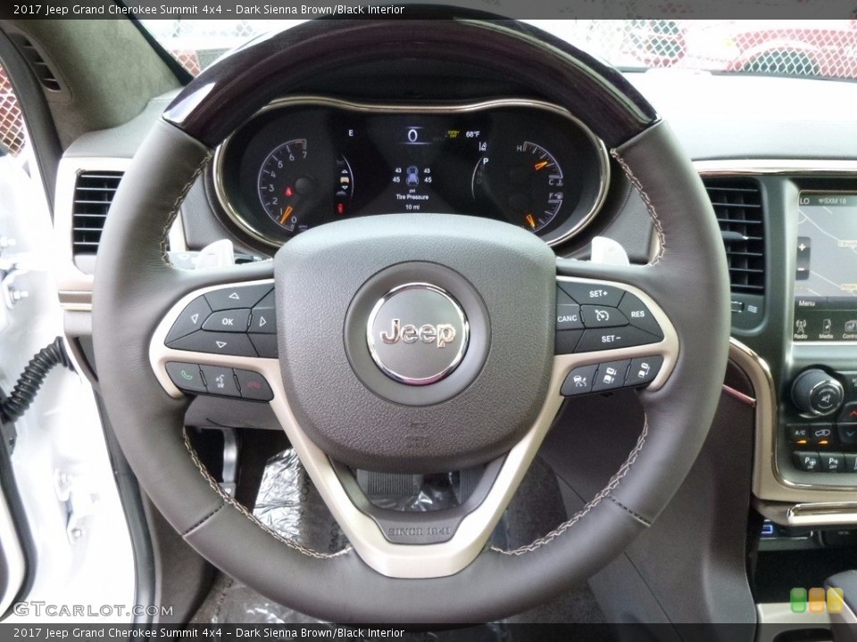 Dark Sienna Brown/Black Interior Steering Wheel for the 2017 Jeep Grand Cherokee Summit 4x4 #115841692