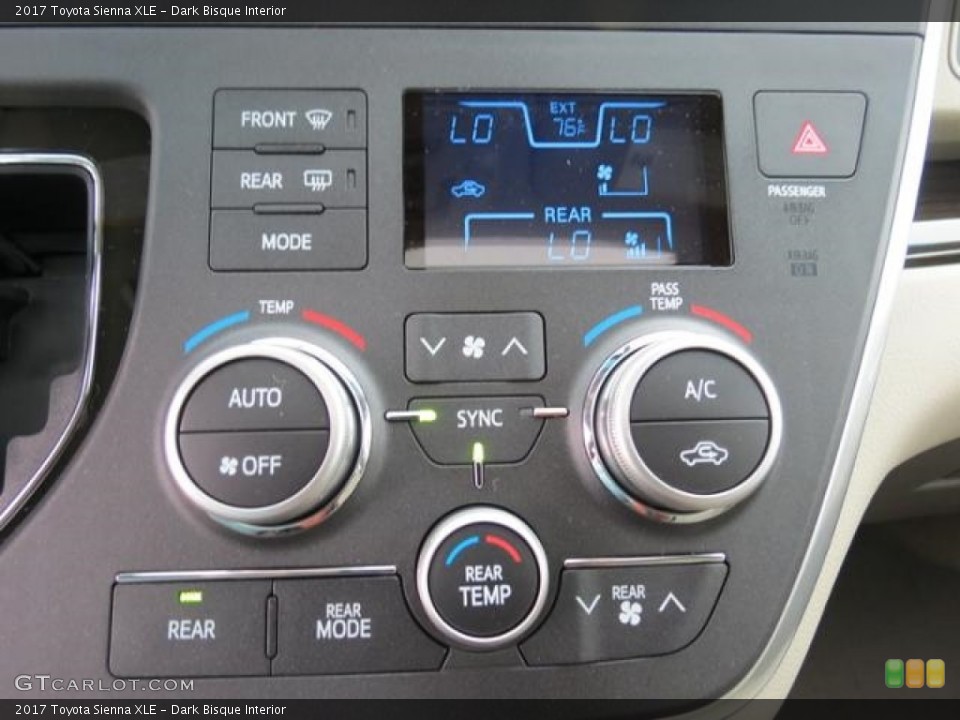 Dark Bisque Interior Controls for the 2017 Toyota Sienna XLE #115842862