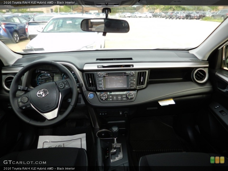 Black Interior Dashboard for the 2016 Toyota RAV4 XLE Hybrid AWD #115842940