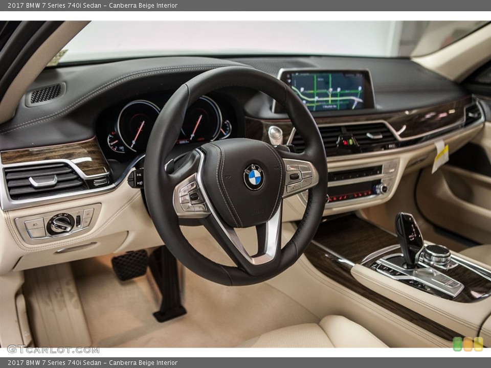 Canberra Beige Interior Dashboard for the 2017 BMW 7 Series 740i Sedan #115866976