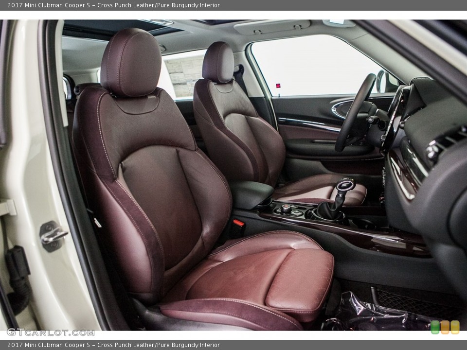 Cross Punch Leather/Pure Burgundy Interior Front Seat for the 2017 Mini Clubman Cooper S #115867246