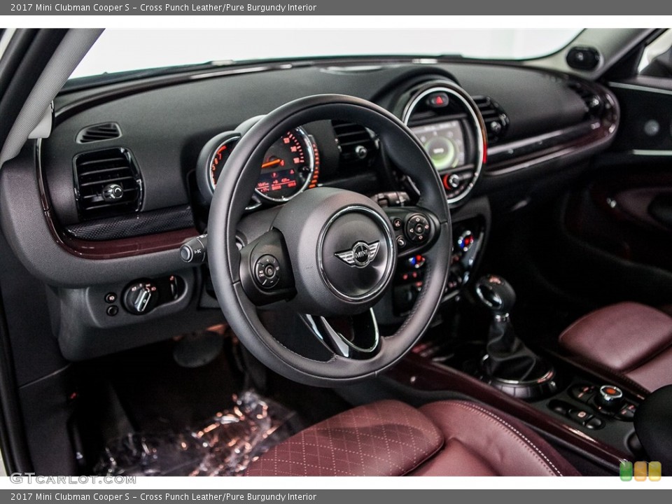 Cross Punch Leather/Pure Burgundy Interior Dashboard for the 2017 Mini Clubman Cooper S #115867306