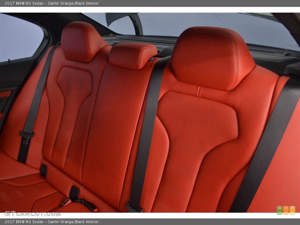 Sakhir Orange/Black Interior Rear Seat for the 2017 BMW M3 Sedan #115870353