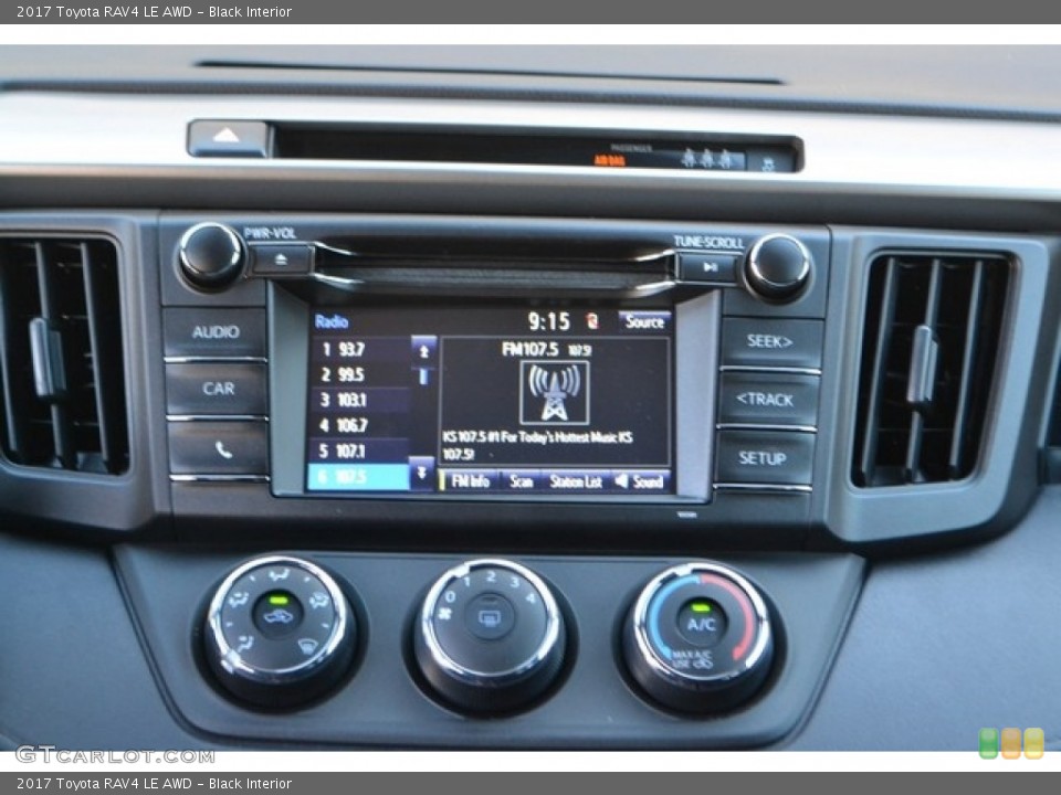 Black Interior Controls for the 2017 Toyota RAV4 LE AWD #115873257