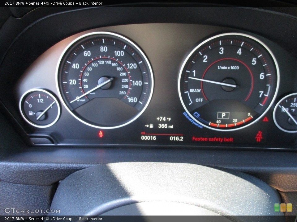 Black Interior Gauges for the 2017 BMW 4 Series 440i xDrive Coupe #115875459