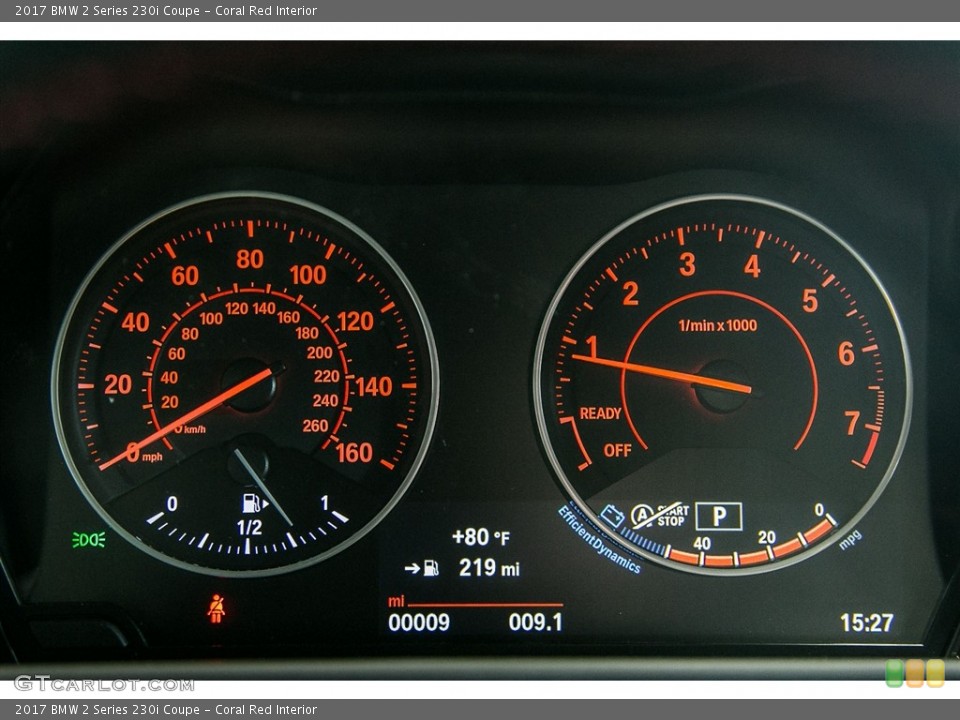 Coral Red Interior Gauges for the 2017 BMW 2 Series 230i Coupe #115876638