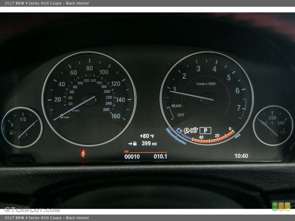 Black Interior Gauges for the 2017 BMW 4 Series 430i Coupe #115877253