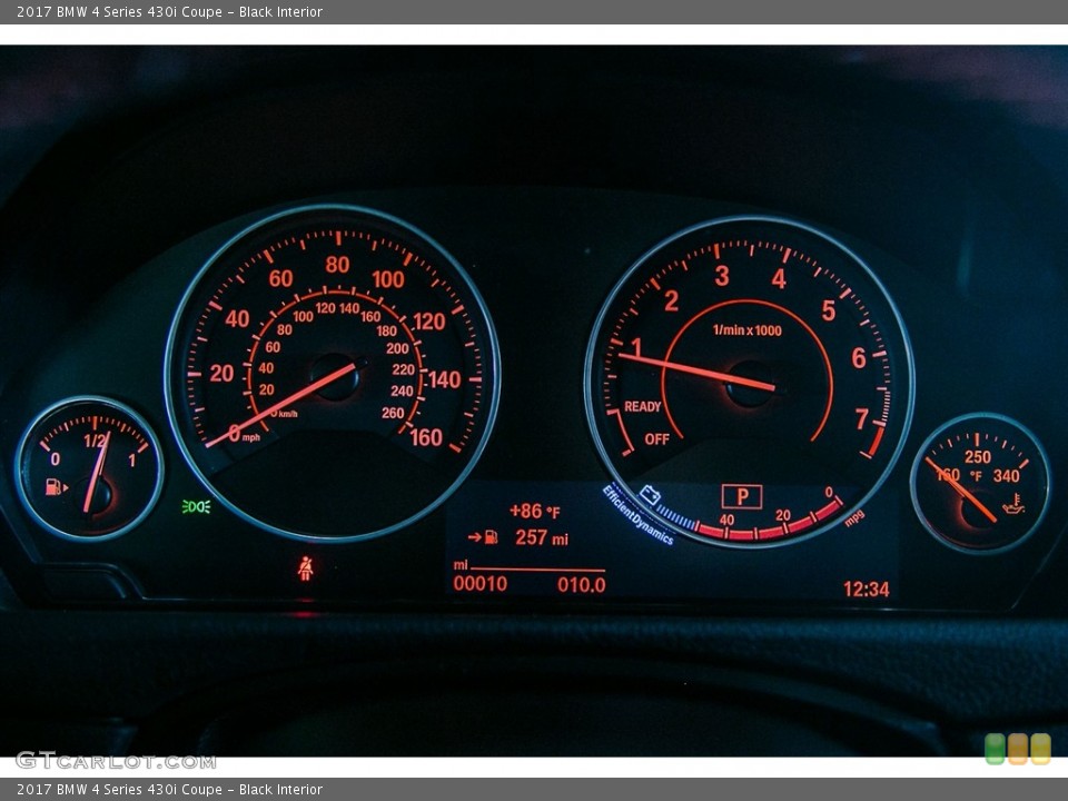 Black Interior Gauges for the 2017 BMW 4 Series 430i Coupe #115877562