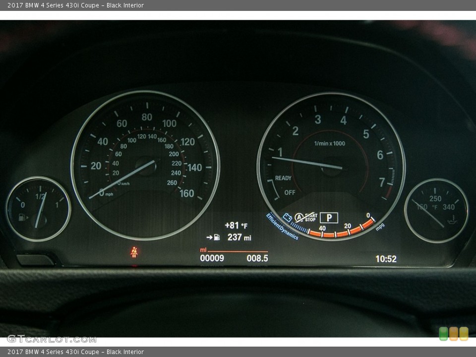 Black Interior Gauges for the 2017 BMW 4 Series 430i Coupe #115877858