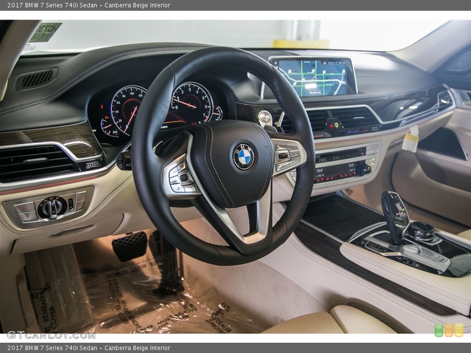 Canberra Beige Interior Dashboard for the 2017 BMW 7 Series 740i Sedan #115879554